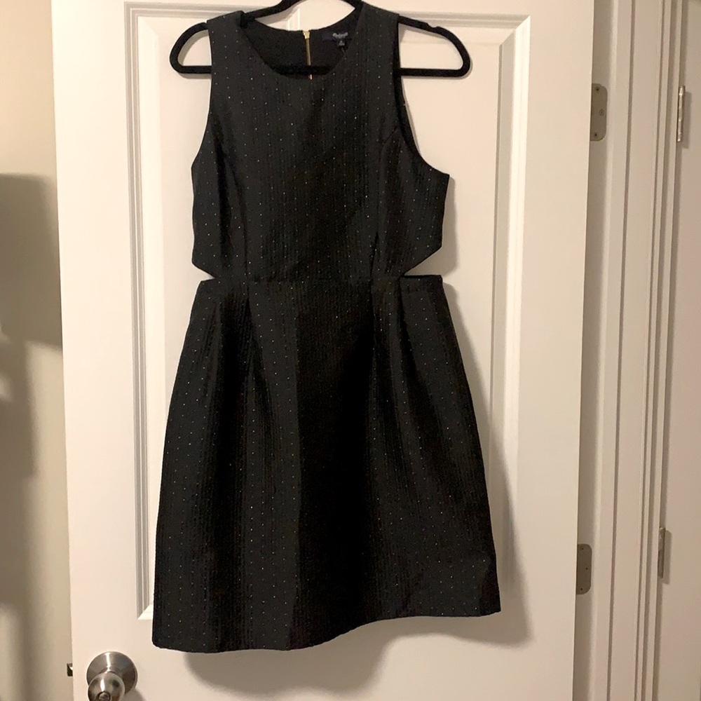 Madewell short dress with cutouts. Black. Size 10. NWT!